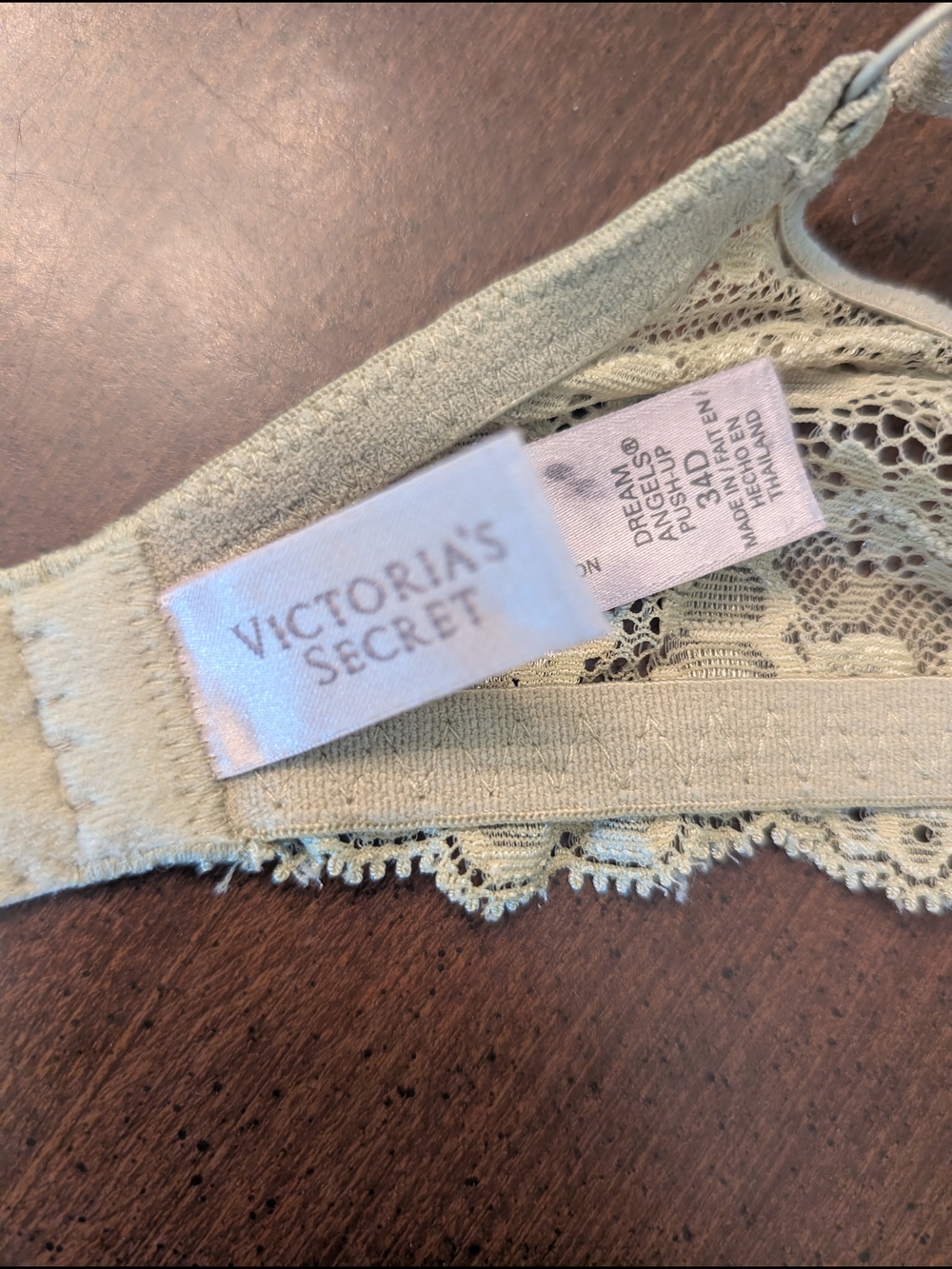 Victoria's Secret Dream Angels Push-Up Bra 34D, Green Pink Floral - Picture 5 of 6